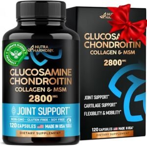 Glucosamine | Chondroitin | MSM | Collagen - 2800 mg Joint Support Supplement - Made in USA - FSA HSA Eligible - Cartilage Health, Mobility & Strength - Flexibility Nutritional Vitamins, 120 capsules