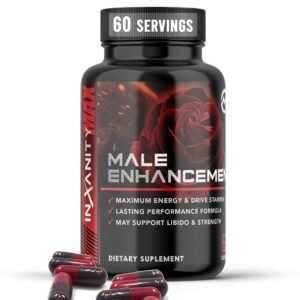 Inxanity Max Pastillas para hombres – Maca, complejo de vitamina B, hierba de cabra cachonda y miel real – refuerzo de testosterona para hombres – Suplemento de mejora masculina – Eleva la energía, el rendimiento y la intimidad (60 unidades)
