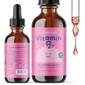 Kids Vitamin C Drops - Vitamin C for Kids - Liquid Vitamin C Supplement with Elderberry Extract and Zinc - Vitamin C Kids Love - Vitamin C Immune Support - Sugar Free Vitamin C with Zinc- 2 fl oz