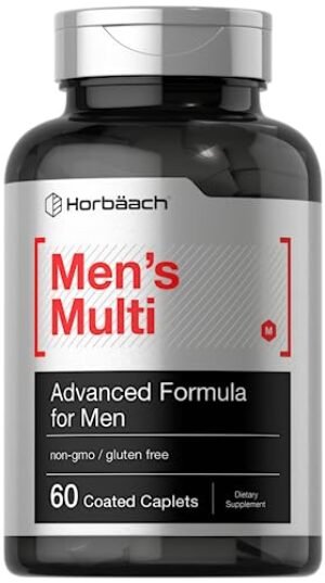 Multivitamin for Men | 60 Caplets | Non-GMO & Gluten Free Vitamins & Minerals Daily Supplement | by Horbaach