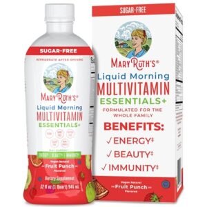 Multivitamin Multimineral for Women Men & Kids by MaryRuth's | No Added Sugar | Vegan Liquid Vitamins for Adults & Kids | Mens, Womens Multivitamin | Energy & Beauty Booster | Non-GMO | 32 Fl Oz