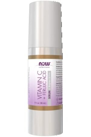 NOW Solutions, Vitamin C Serum Plus Ferulic Acid, Skin Brightening and Tightening, Highly Concentrated, 1-Ounce