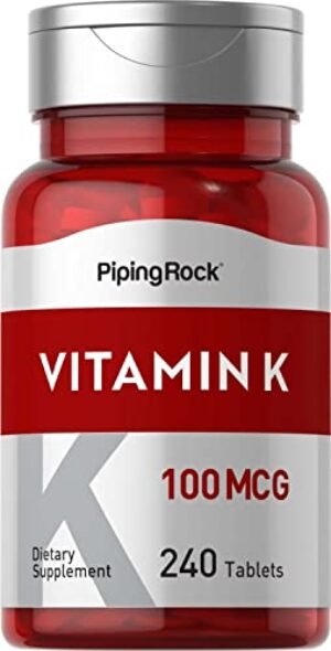 Piping Rock Vitamin K Supplements | 100 mcg | 240 Tablets | Non-GMO, Gluten Free
