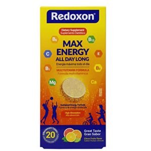 Redoxon Max Energy Multivitamin, Sustained Energy Citris Flavored Multivitamin, B12, B2, B6,