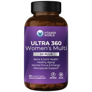 Vitamin World ULTRA 360 Women's Multivitamin for 50 Plus, Vitamins with Minerals & Herbs for Women 50+ Menopause Support, Supplement with Vitamin B, D & E for Healthy Aging, 90 Caplets, 45 Day Supply