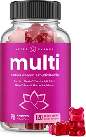Womens Multivitamin Gummies | Vitamins A, B, C, D, E, Biotin, Folic Acid | Daily Multivitamin for Women | Chewable Womens Gummy Multivitamins | Bones, Brain, Heart, Immune & Energy Supplement