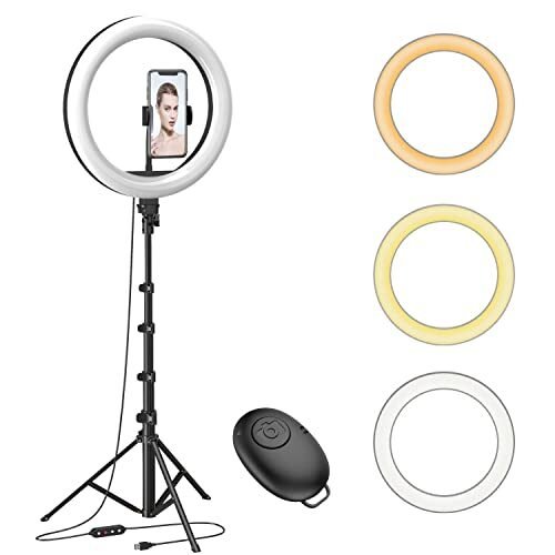 Aptoyu – Anillo de luz led regulable de 8 pulgadas