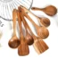 1PC Wooden Spatula,1PC Wooden spoon and 1PC Wooden fork in a set, Handmade Organic Beech Wood Utensil For Kitchen, Natural Nonstick Hard Wood Spatulas And Wood Spoon Set, Premium Wood Cooking Set