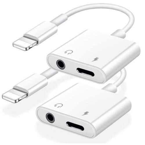 [Certificado Apple MFi] Paquete de 2 adaptadores Lightning a conector de auriculares de 0.138 in