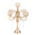 Candelabro de cristal dorado de 5 brazos de 26 pulgadas de alto para decoración de mesa