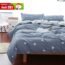 3 Pieces Duvet Cover Set Blue Gray with White Triangles - Ultra Soft and Easy Care Design Summer Bedding Duvet Cover Queen Size 90x90+ 2 Pillow Shams- 800 TC with Zipper Closure 4 Corner Ties