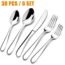 30 Piece Silverware Set Service for 6,Premium Stainless Steel Flatware Set,Mirror Polished Cutlery Utensil Set,Durable Home Kitchen Eating Tableware Set,Include Fork Knife Spoon Set,Dishwasher Safe