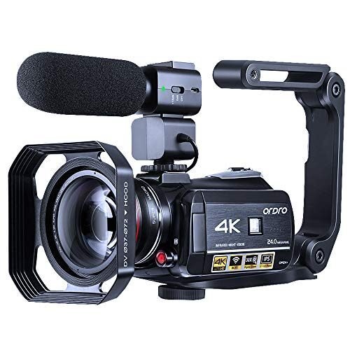 Videocámara 4K ORDRO HD 1080P 60FPS – Cámara grabadora de Vlog