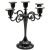 Candelabro de metal con 5 velas, portavelas de 10.6 pulgadas de alto