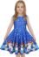 LaBeca Girls Party Casual Printed Twirly Sleeveless Dress Dreamy Unicorn L