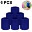 6 Pieces Wrist Sweatbands Sports Wristbands for Football Basketball, Running Athletic Sports (Navy)