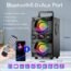 Bluetooth Speaker, 60W (80W Peak) Portable Wireless Speaker with LED Colorful Lights, Double Subwoofer Heavy Bass, FM Radio, Loud Speaker for Home Outdoor Party Camping