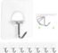 Adhesive Hooks, VIS'V Black Adhesive Bathroom Shower Wall Towel Hooks Heavy Duty Waterproof Stainless Steel Kitchen Self Adhesive Sticky Hooks for Towel Robe Loofah Washcloth Coat - 4 Pcs
