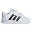 adidas Baby Grand Court Sneaker, Black/White, 6K M US Toddler