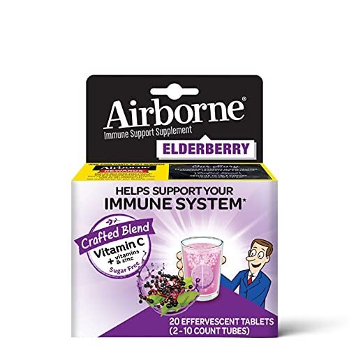 Airborne Tabletas efervescentes de saúco + zinc y vitamina C