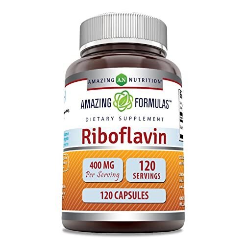 Amazing Formulas Suplemento dietético de riboflavina de 400 miligramos y 120 cápsulas