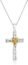 Amazon Collection Sterling Silver Diamond Accent Cross Pendant Necklace, 18