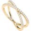 PAVOI 14K Gold Plated Cubic Zirconia Open Twist Eternity Band Yellow Gold for Women Size 9