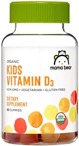 Marca Amazon – Mama Bear Organic Kids Vitamina D3 de 25 mcg (1000 UI) por porción