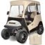 10L0L 4 Passenger 600D Golf Cart Enclosure for Club Car Precedent,4 Side Opening Club Car Precedent Winter Driving Cover with Security Side Mirror Openings (People Could seat in The Rear seat)