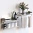 2+1 Tier Wall Mounted Floating Shelves Set of 2, Rustic Wood Wall Shelf with Metal Frame, Extra Storage Rack for Bathroom, Kitchen, Bedroom with Tissue Rack & Towel Bar - Black