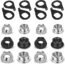 12 Pcs Bike Wheel Axle Nut and Safety Washer Kit 3 Sizes Bicycle Hub Flanged Hardware Nuts Steel Flange Nuts Wheel Retaining Bicycle Hook Hub Parts for Front and Rear Bike Wheel Mountain Road