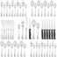 24 Pcs Silverware Set with Steak Knives Service for 4,Stainless Steel Flatware Set,Mirror Polished Cutlery Utensil Set,Home Kitchen Eating Tableware Set,Include Fork Knife Spoon Set,Dishwasher Safe