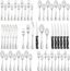 24 Pcs Silverware Set with Steak Knives Service for 4,Stainless Steel Flatware Set,Mirror Polished Cutlery Utensil Set,Home Kitchen Eating Tableware Set,Include Fork Knife Spoon Set,Dishwasher Safe