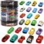 25 Piece Diecast Cars Pack Toy Playset in Storage Carrying Tub - 1:64 Scale Metal Alloy Die-cast Vehicles Collection for Kids