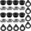 12 Pcs Bike Wheel Axle Nut and Safety Washer Kit 3 Sizes Bicycle Hub Flanged Hardware Nuts Steel Flange Nuts Wheel Retaining Bicycle Hook Hub Parts for Front and Rear Bike Wheel Mountain Road