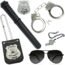 6 Pcs Set Police Accessories for Kids - Police Baton, Badge, Handcuffs, Whistle, Sunglasses, Cop Badge, Police Gear for Pretend Play, Dress Up, & Police Officer Costume by 4E's Novelty