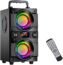 Bluetooth Speaker, 60W (80W Peak) Portable Wireless Speaker with LED Colorful Lights, Double Subwoofer Heavy Bass, FM Radio, Loud Speaker for Home Outdoor Party Camping