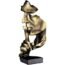 aboxoo Thinker Statue, Silence is Gold Abstract Art Figurine, Modern Home Resin Sculptures Decorative Objects Piano Desktop Decor for Creative Room Home, Office Study (Gold)