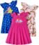 PATPAT Baby Girl Rainbow Multipack Dresses Toddler Girl Short Sleeve Summer Floral Cloud Skater Dress 5-6 Years