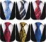 Adulove Men's Necktie Classic Silk Tie Woven Jacquard Neck Ties 9 PCS