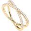 PAVOI 14K Gold Plated Cubic Zirconia Open Twist Eternity Band Yellow Gold for Women Size 9