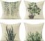 All Smiles Green Plants Summmer Outdoor Throw Pillow Covers for Patio Furniture Garden Bench Porch Spring Green Decorative Cushion Cases Home Decor 16x16 Set of 4 Couch Sofa