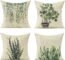 All Smiles Green Plants Summmer Outdoor Throw Pillow Covers for Patio Furniture Garden Bench Porch Spring Green Decorative Cushion Cases Home Decor 16x16 Set of 4 Couch Sofa