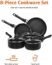 Amazon Basics Non-Stick Cookware Set, Pots, Pans and Utensils - 15-Piece Set