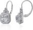 Amazon Collection Platinum-Plated Sterling Silver Infinite Elements Cubic Zirconia Asscher-Cut Antique Drop Earrings