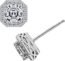 Amazon Collection Platinum-Plated Sterling Silver Infinite Elements Cubic Zirconia Asscher-Cut Antique Drop Earrings