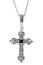 Amazon Collection Sterling Silver Diamond Accent Cross Pendant Necklace, 18