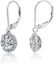 Amazon Collection Platinum-Plated Sterling Silver Infinite Elements Cubic Zirconia Asscher-Cut Antique Drop Earrings