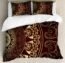 Ambesonne Mandala Duvet Cover Set, Medallion Design Floral Patterns and Leaves Boho Hippie Style Prints, Decorative 3 Piece Bedding Set with 2 Pillow Shams, King Size, Turquoise Purple
