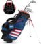 Golf Stand Bag 14 Way Top Dividers Ergonomic with Stand 8 Pockets, Dual Strap, Rain Hood (Black)